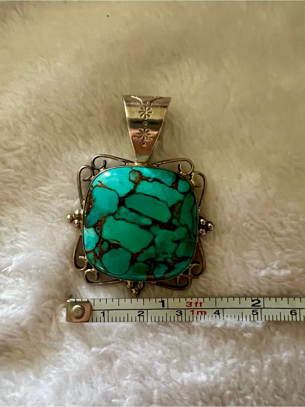Jay King Mine Finds 925 Sterling and Turquoise Pendant
